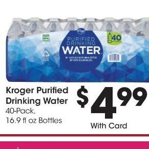 Kroger Kroger purified drinking water offer
