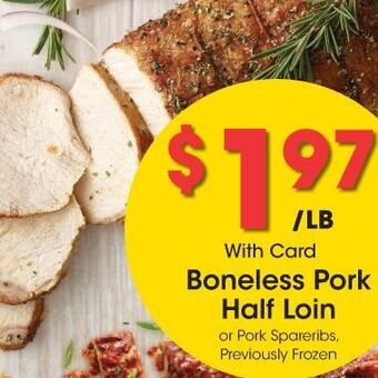 Kroger Boneless pork half loin offer