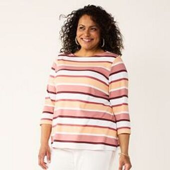 Kohl's Plus size croft & barrow® boatneck tee offer