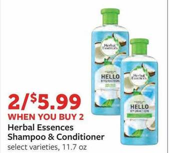 Fareway Herbal essences shampoo & conditioner offer
