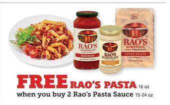 Fareway Rao's pasta sauce offer