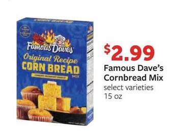 Fareway Famous dave's cornbread mix offer