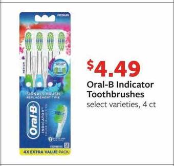 Fareway Oral-b indicator toothbrushes offer