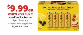 Fareway Nutrl vodka seltzer offer