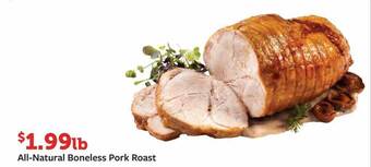 Fareway All-natural boneless pork roast offer