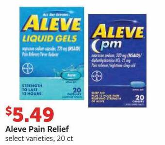 Fareway Aleve pain relief offer