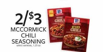 Fareway Mccormick chili seasoning offer