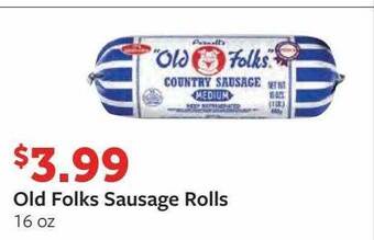 Fareway Old folks sausage rolls offer