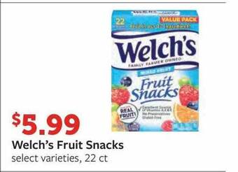 Fareway Welch's fruit snacks offer