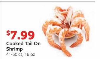 Fareway Cooked tail on shrimp offer
