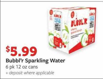 Fareway Bubbl'r sparkling water offer