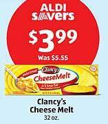 Aldi Clancy's cheese melt offer