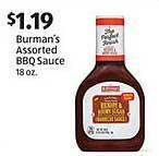 Aldi Burman's assorted bbq sauce offer