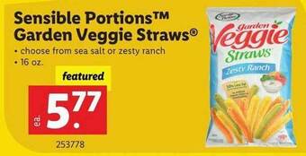 Lidl Sensible portions garden veggie straws offer
