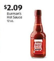 Aldi Burman's Hot Sauce 12 oz. offer