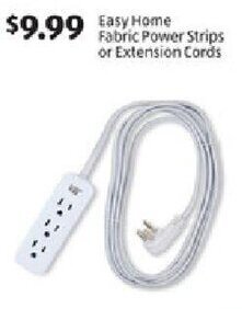 Aldi Easy Home Fabric Power Strips or Extension Cords offer