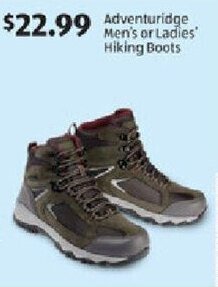 Aldi Adventuridge Men's or Ladies' Hiking Boots offer