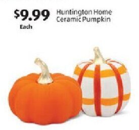 Aldi Huntington Home Ceramic Pumpkin offer