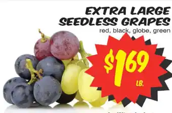 Top Value Supermarket Extra Large Seedless Grapes offer