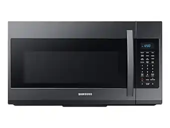 Samsung 1.9 cu. ft. over-the-range microwave with sensor cooking in black stainless steel offer