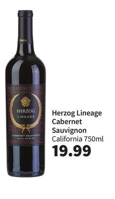 Total Wine Herzog lineage cabernet sauvignon offer