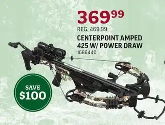 Sportsman's Warehouse Centerpoint amped 425 w/power draw offer