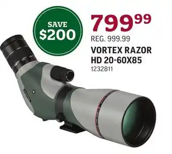 Sportsman's Warehouse Vortex razor hd 20-60x85 offer