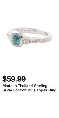 Made in thailand sterling silver london blue topaz ring