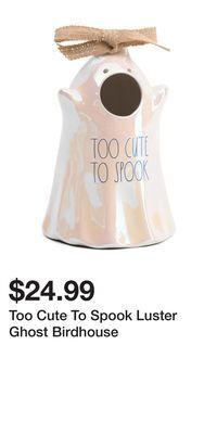 TJ Maxx Too cute to spook luster ghost birdhouse offer