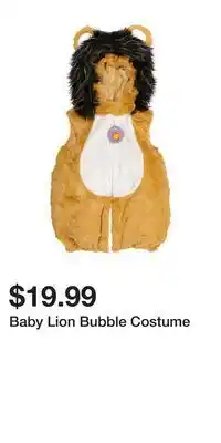 TJ Maxx Baby lion bubble costume offer