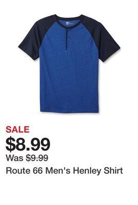 Kmart Route 66 men's henley shirt offer