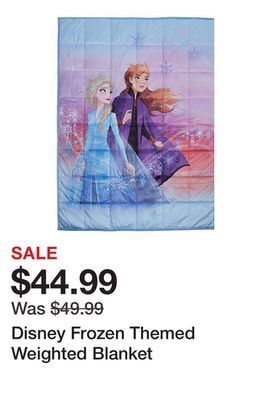 Kmart Disney frozen themed weighted blanket offer