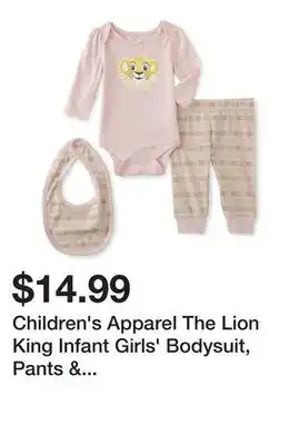 Kmart Children's apparel the lion king infant girls' bodysuit, pants & bib - simba offer