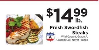 ShopRite Fresh swordfish steaks offer