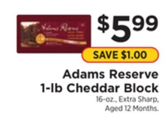 ShopRite 1-lb cheddar block offer
