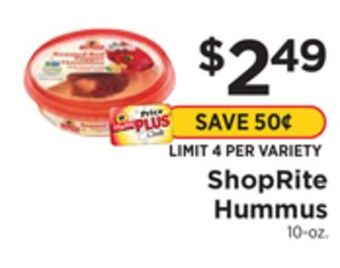 ShopRite Hummus offer