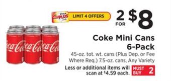 ShopRite Mini cans 6-pack offer
