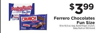 ShopRite Chocolates fun size offer