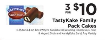 ShopRite Family pack cakes offer