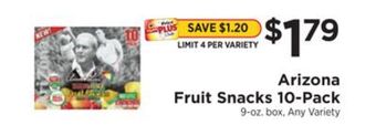 ShopRite Fruit snacks 10-pack offer