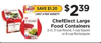 ShopRite Large food containers offer