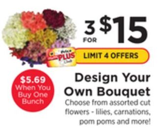 ShopRite Design your own bouquet offer
