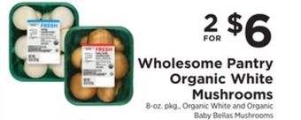 ShopRite Organic white mushrooms offer