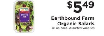 ShopRite Organic salads offer