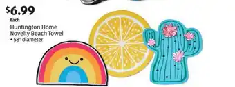 Aldi Huntington Home Novelty Beach Towel offer