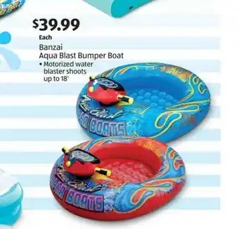 Aldi Banzai Aqua Blast Bumper Boat offer