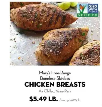 Bristol Farms Mary's Free-range Boneless-skinless Chicken Breasts offer