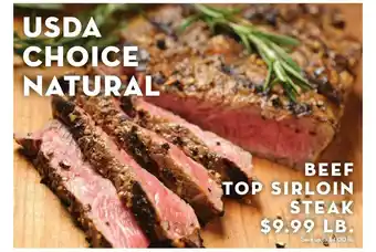 Bristol Farms Beef Top Sirloin Steak offer