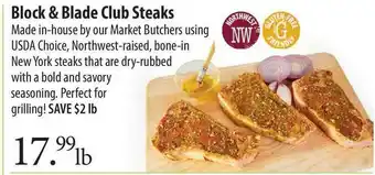 Market of Choice Block & Blade Club Steaks offer