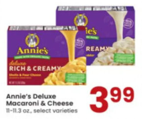 Albertsons Annie's Deluxe Macaroni & Cheese offer